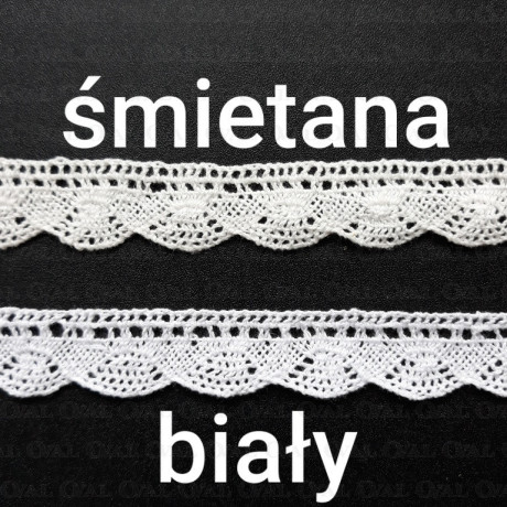 Koronka bawełniana O 20mm/25m biała 5020