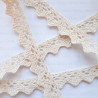 Koronka bawełniana ząbek O 16mm / 25m  naturalny 5024