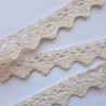 Koronka bawełniana ząbek O 16mm / 25m  naturalny 5024
