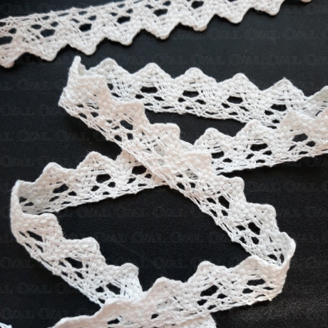Koronka bawełniana ząbek O 16mm / 25m  śmietana 5025