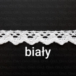 Koronka bawełniana ząbek O 16mm / 25m biała 5026 Koronka bawełniana ząbek O 16mm / 25m biała 5026