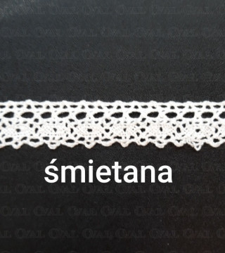 Koronka bawełniana O  18mm /25m śmietana 5027