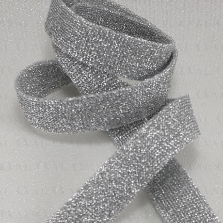 Silver knitted tape 15mm/1y 2235