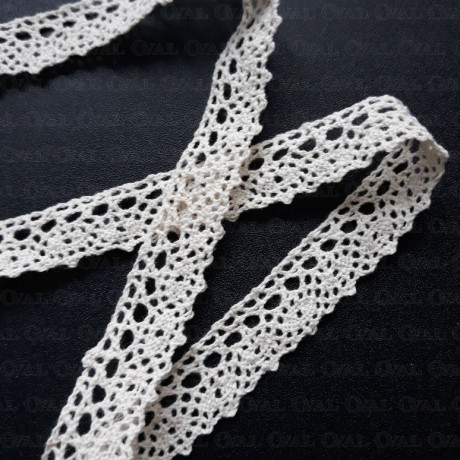 Koronka bawełniana O  18mm /25m naturalna 5031