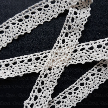 Koronka bawełniana O  18mm /25m naturalna 5031