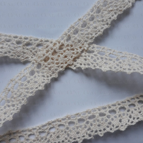 Koronka bawełniana O  18mm /25m naturalna 5031
