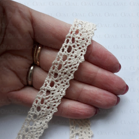Koronka bawełniana O  18mm /25m naturalna 5031