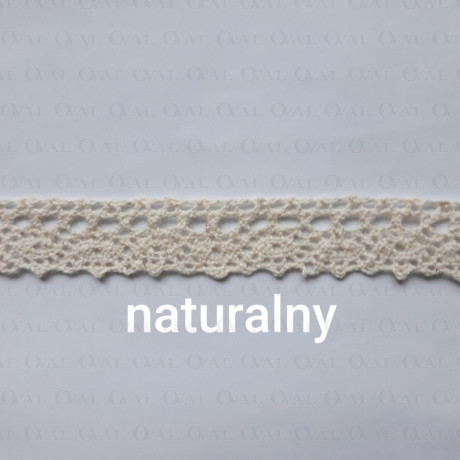Koronka bawełniana O  18mm /25m naturalna 5031