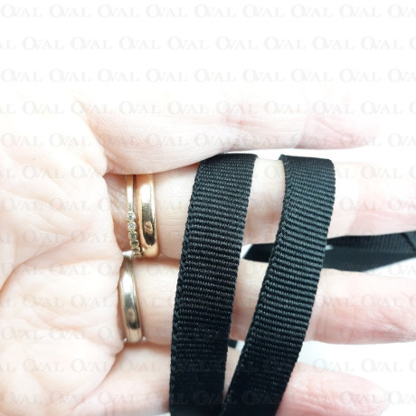 Taśma rypsowa 10mm/50m czarna 5034