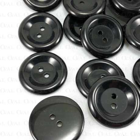 Guzik poliestrowy czarny 30mm/10 lub 100szt  5037