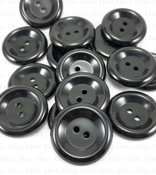 Guzik poliestrowy czarny 30mm/10 lub 100szt  5037