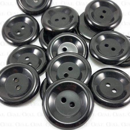 Guzik poliestrowy czarny 30mm/10 lub 100szt  5037