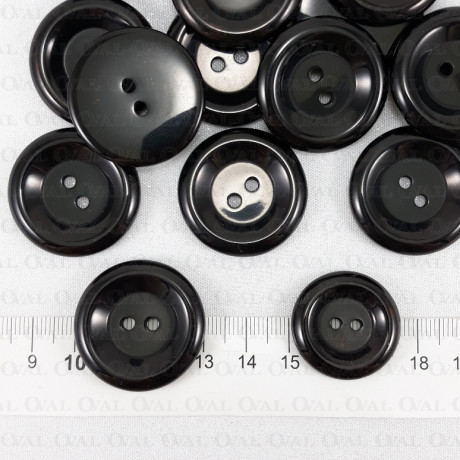 Guzik poliestrowy czarny 30mm/10 lub 100szt  5037