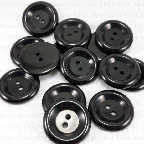 Guzik poliestrowy czarny 30mm/10 lub 100szt  5037