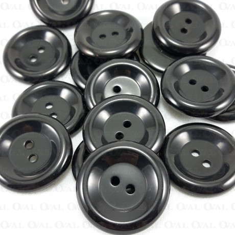 Guzik poliestrowy czarny 30mm/10 lub 100szt  5037