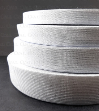White elastic 25m / various widths no. 2281