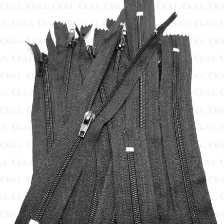 Zamek *5 czarny 20cm/ 1 lub 100szt 5056