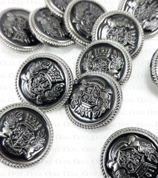 Guziki metalowe 15mm/10szt 3371