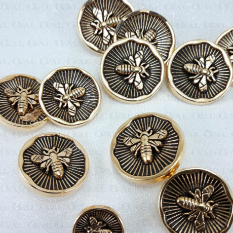 Metal button 11, 15, 22, 25mm / 10 or 100 pcs 620