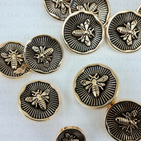 Metal button 11, 15, 22, 25mm / 10 or 100 pcs 620