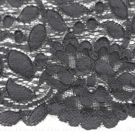 Koronka elastyczna 160mm/1m   czerń 3925