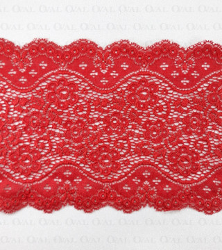 Koronka elastyczna 140mm/1m czerwona 3925