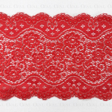 Koronka elastyczna 140mm/1m czerwona 3925