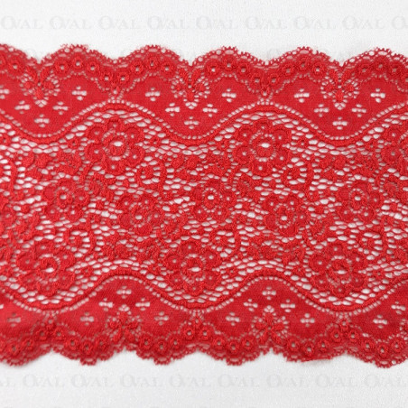 Koronka elastyczna 140mm/1m czerwona 3925