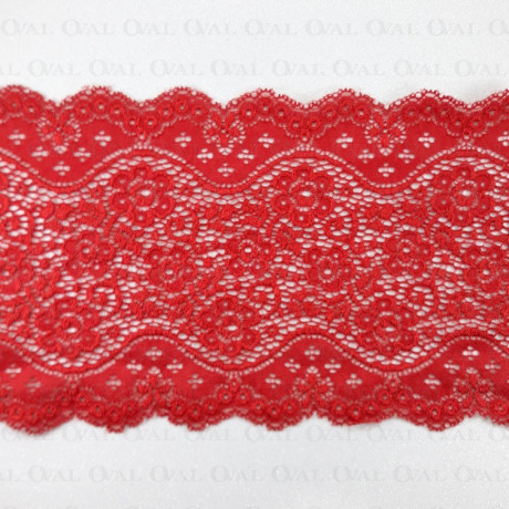 Koronka elastyczna 140mm/1m czerwona 3925