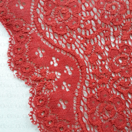 Koronka elastyczna 140mm/1m czerwona 3925