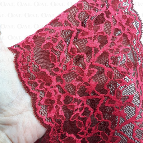 Koronka elastyczna 140mm/1m bordowa5064