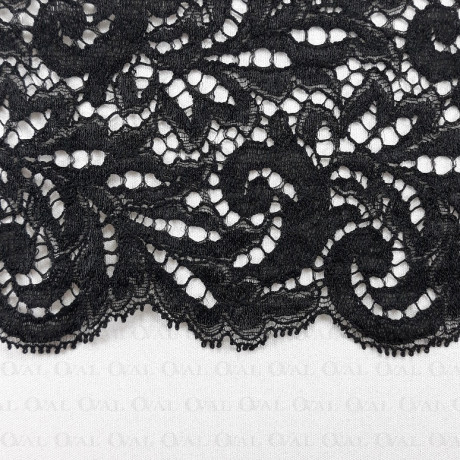 Koronka elastyczna 130mm/1m czarna 5066