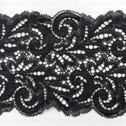 Koronka elastyczna 130mm/1m czarna 5066 Koronka elastyczna 130mm/1m czarna 5066