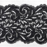 Koronka elastyczna 130mm/1m czarna 5066