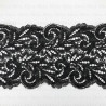 Koronka elastyczna 130mm/1m czarna 5066