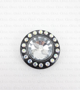 Guzik poliestrowy 38mm/1szt  czarny 5100