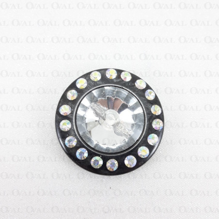 Guzik poliestrowy 38mm/1szt  czarny 5100