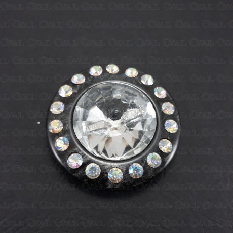 Guzik poliestrowy 38mm/1szt  czarny 5100