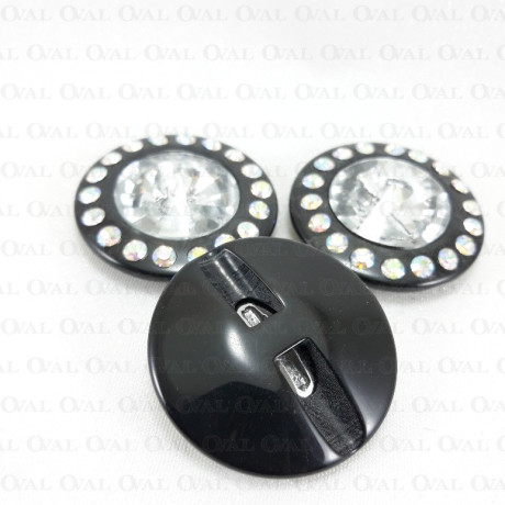 Guzik poliestrowy 38mm/1szt  czarny 5100