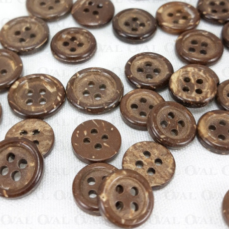 Guziki z kokosa pakiet 200szt , różne rozmiary 751