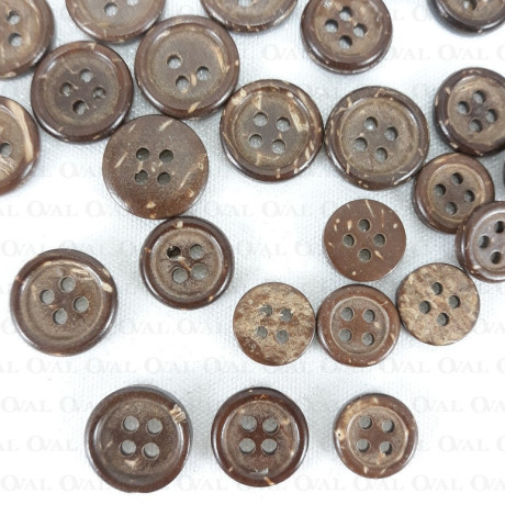 Guziki z kokosa pakiet 200szt , różne rozmiary 751