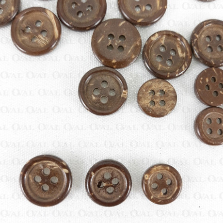 Guziki z kokosa pakiet 200szt , różne rozmiary 751