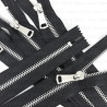 Metal zips *5 closed-end silver 35, 30, 20, 18 cm no. 2163