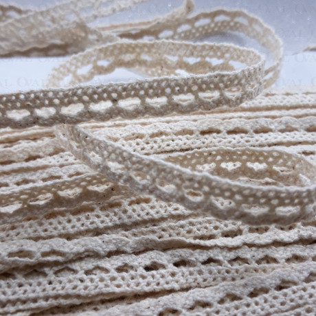 Koronka bawełniana 9mm/1 lub 25yard ecru 2651