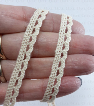 Koronka bawełniana 9mm/1 lub 25yard ecru 2651