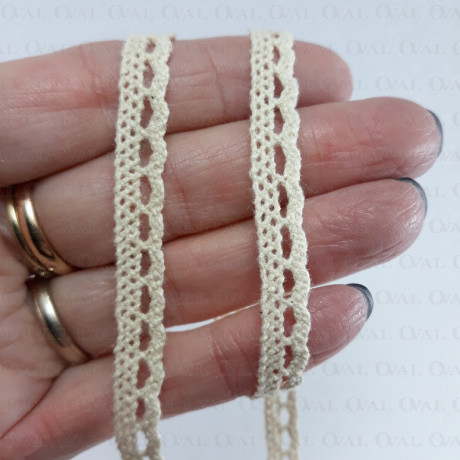 Koronka bawełniana 9mm/1 lub 25yard ecru 2651