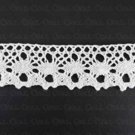 Cotton lace 30mm /25m white 3168