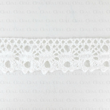 Koronka bawełniana 24mm /1yard biel 3168