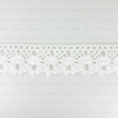Cotton lace 30mm /25m white 3168