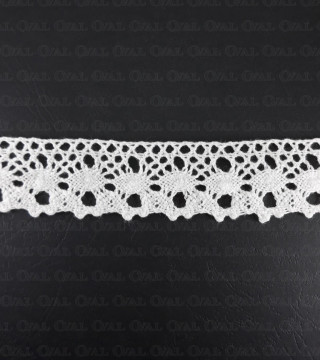 Koronka bawełniana 24mm /1yard biel 3168